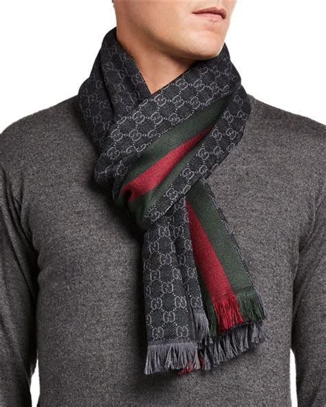 gucci men cashmere scarf|gucci wool scarf women's.